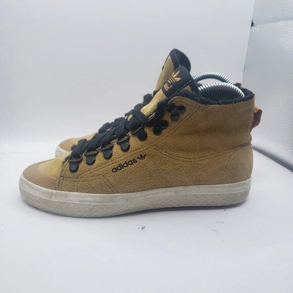 Adidas womens Honey Hook High Tops In Sand Brown size 5 - Picture 3 of 7